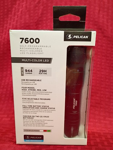 Pelican 7600 torcia - led, nera